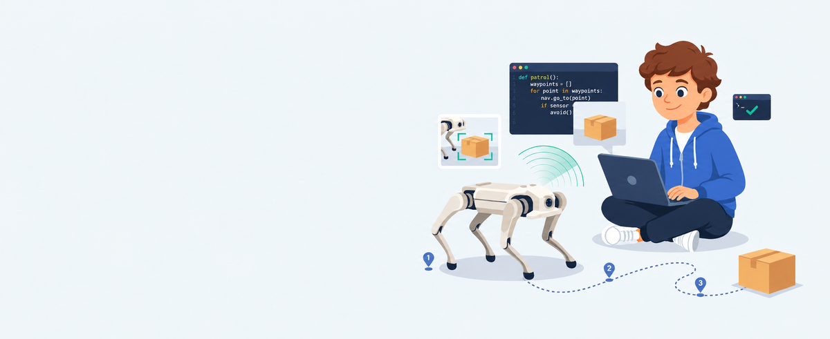 Real code. Real robot. Real task.